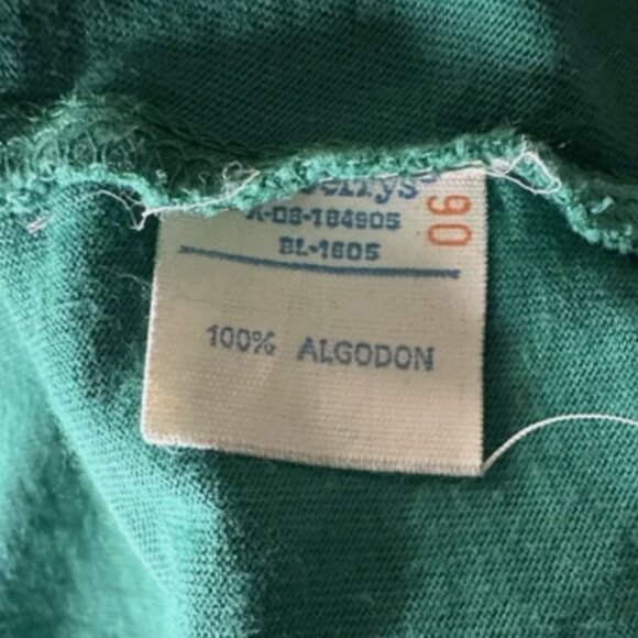 Vintage Burberrys Men’s Polo Fits L or XL Apple Green White 1980s Logo - Picture 9 of 9